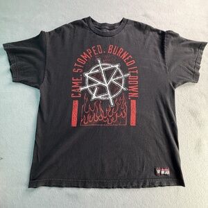 WWE Shirt Men’s 2X Black Seth Rollins Authentic Wear Graphic Short Sleeve